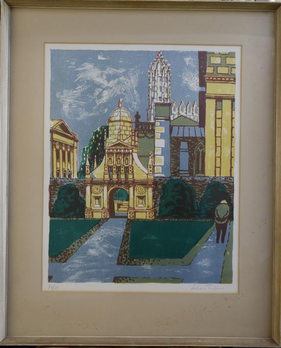 Julian Trevelyan (1910-1988) The Gate of Honour, Gonville & Cains College, Cambridge 20 x 16in.